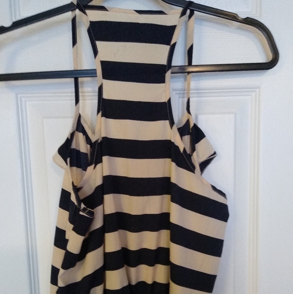 5/$13 Indulge Navy and Blue Striped Dress - Picture 2 of 4